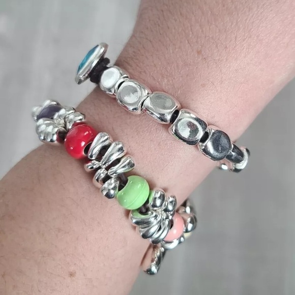 Bohemian Bracelect • DESTINY • Silver plated and multicolored glass beads - Picture 12 of 14